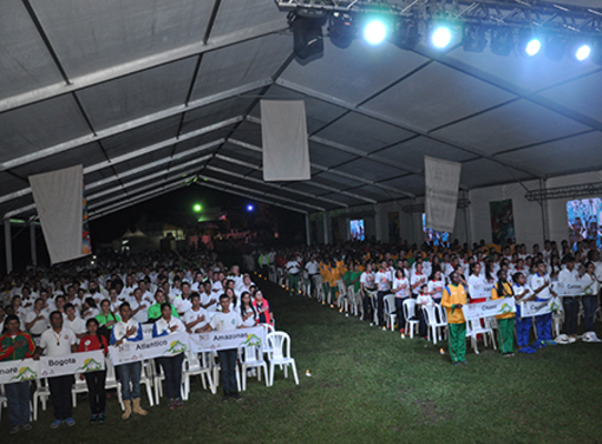 Mil personas asisten en Pereira al Campamento Nacional Juvenil